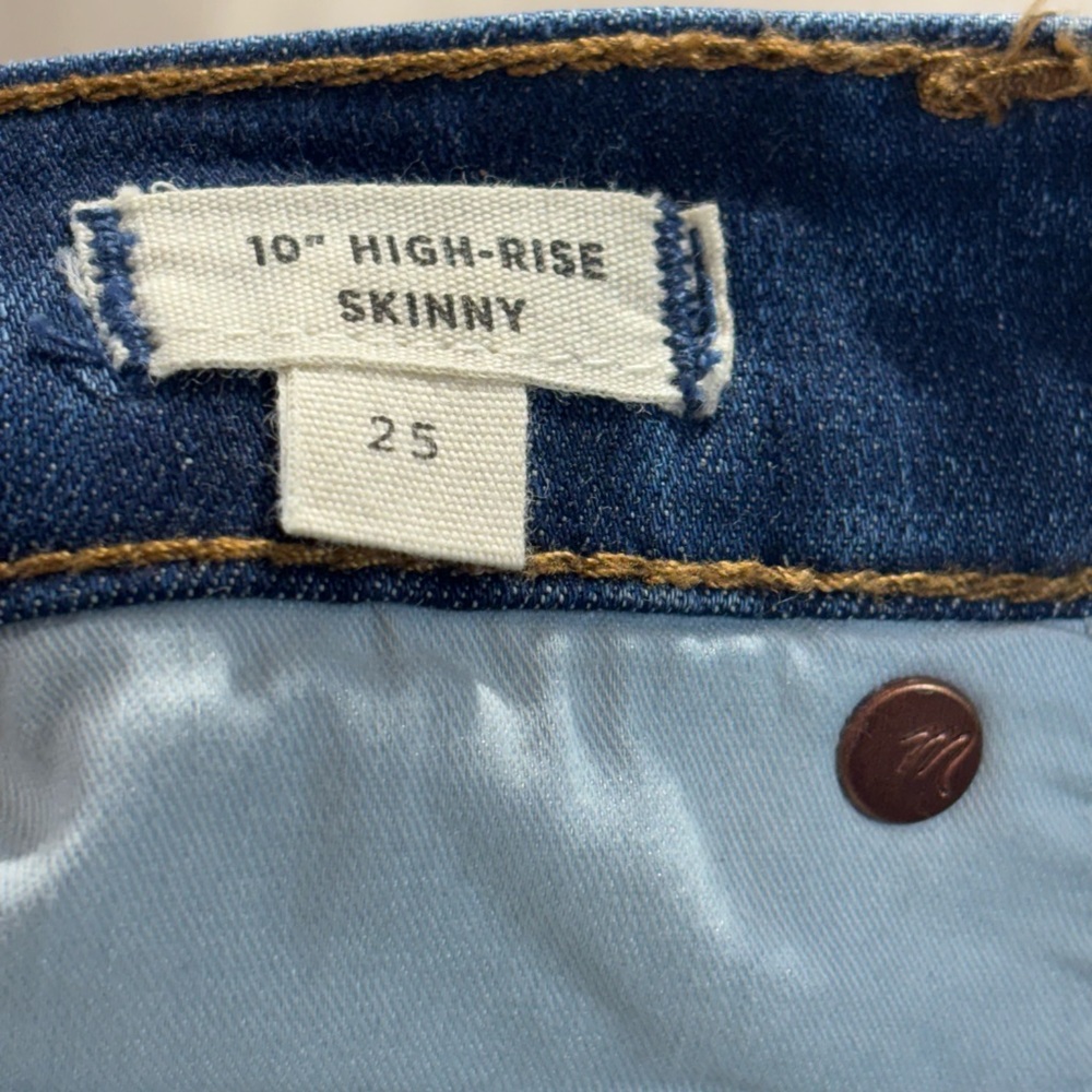 NWT Madewell Tall 10" High-Rise Skinny Jeans: Drop-Hem Edition Size 25 - Picture 7 of 13
